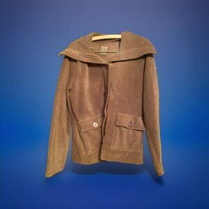 Three Hearts Women's Fleece Jacket Brown Size Large ~ New‎
